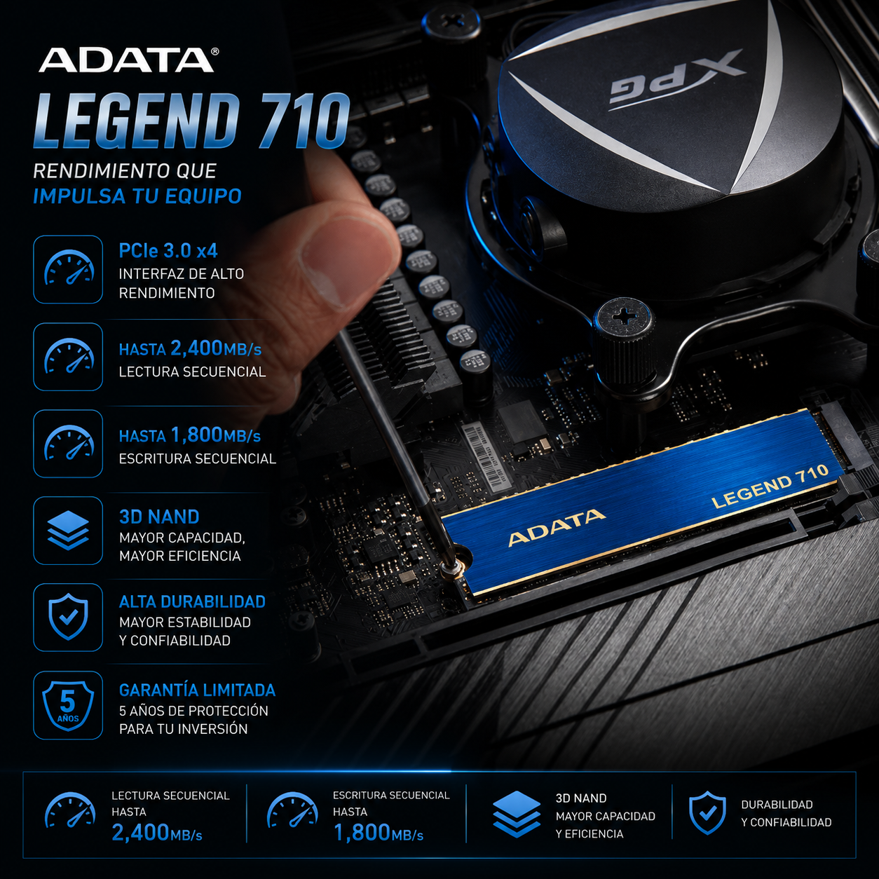 SSD ADATA Legend 710 512 GB NVMe