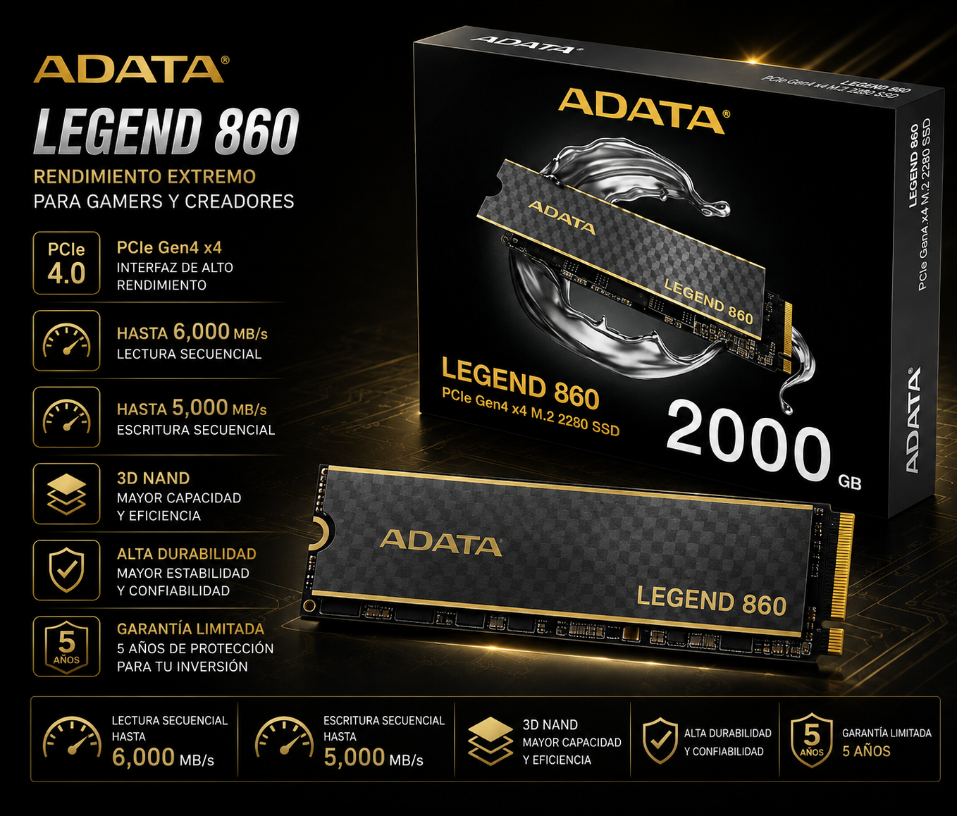 SSD ADATA Legend 900 2 TB NVMe