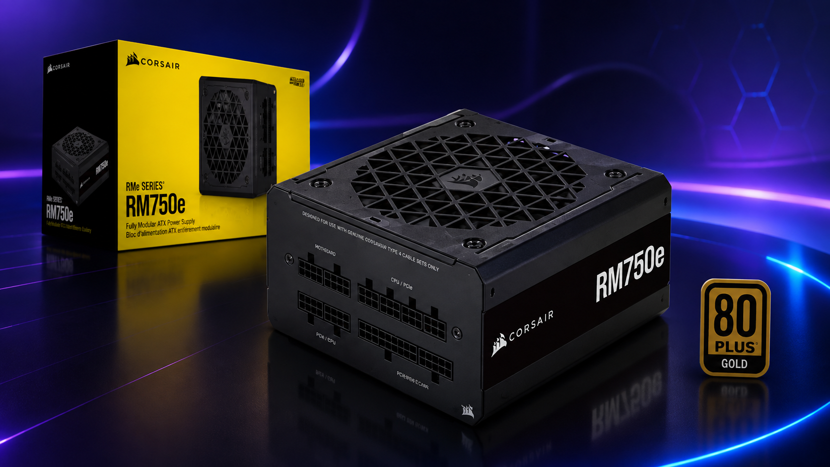 Fuente de poder Corsair RM750E 750 W 80 Plus Gold
